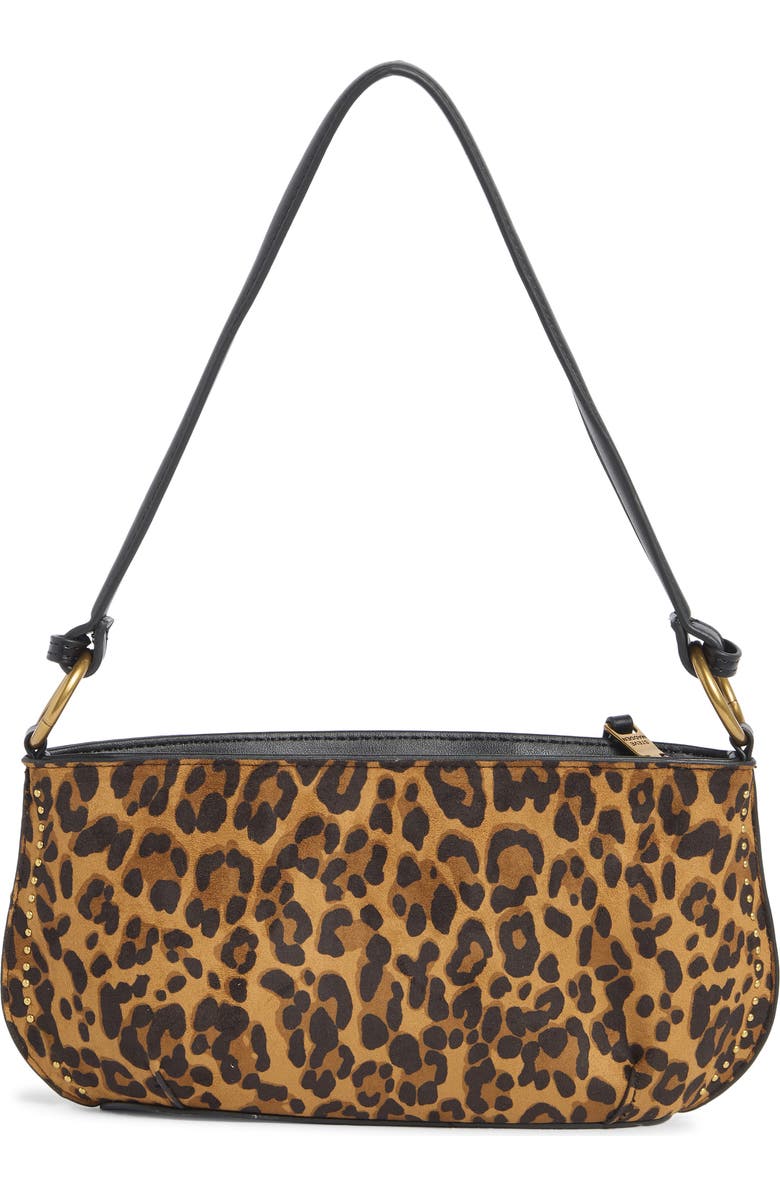 Steve Madden Stud Shoulder Bag, Alternate, color, Leopard Calfhair