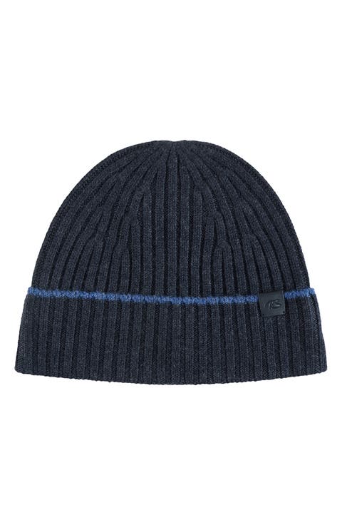 Merino Wool Rib Knit Beanie