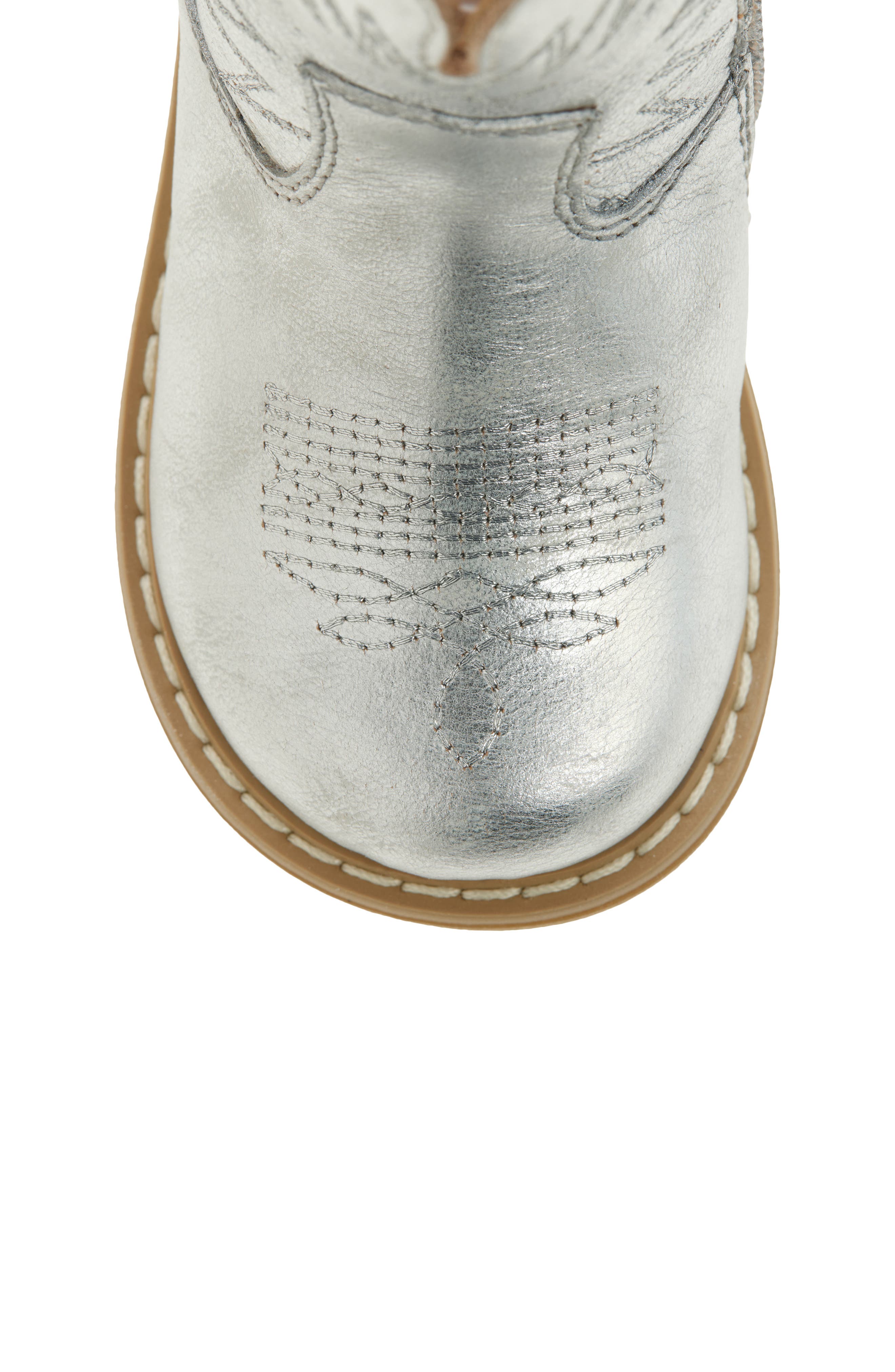 Golden Goose Kids' Wish Star Western Boot, Alternate, color, Silver