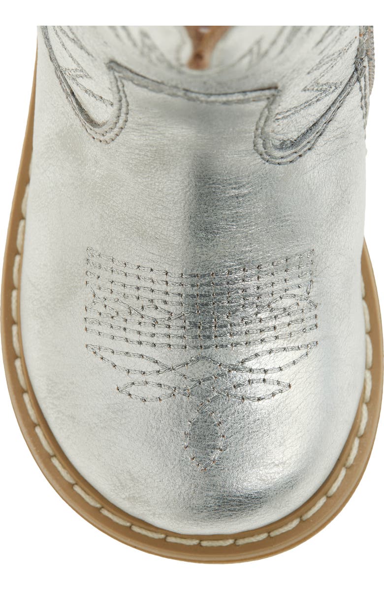 Golden Goose Kids' Wish Star Western Boot, Alternate, color, Silver