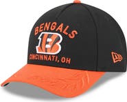New Era Men's New Era Black/Orange Cincinnati Bengals 2025 NFL Draft 9FORTY A-Frame M-Crown Adjustable Hat