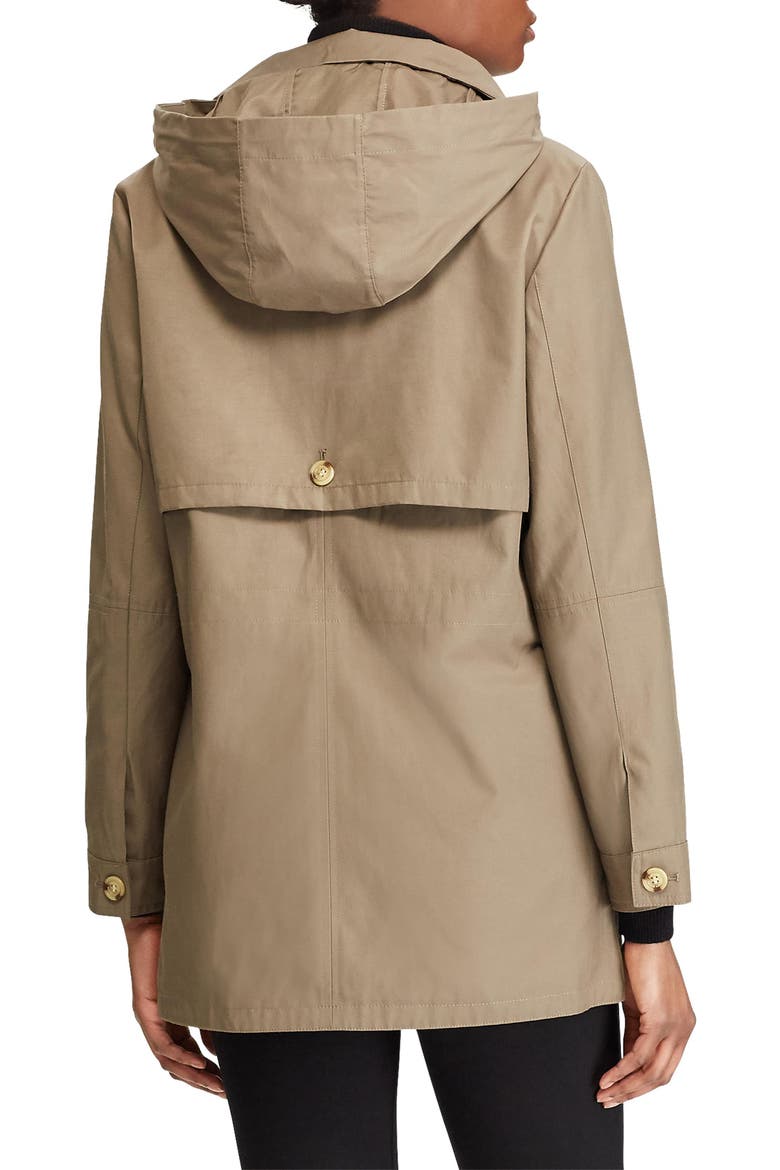 Stowaway Hood Drawstring Waist Anorak, Alternate, color, LIGHT MOSS