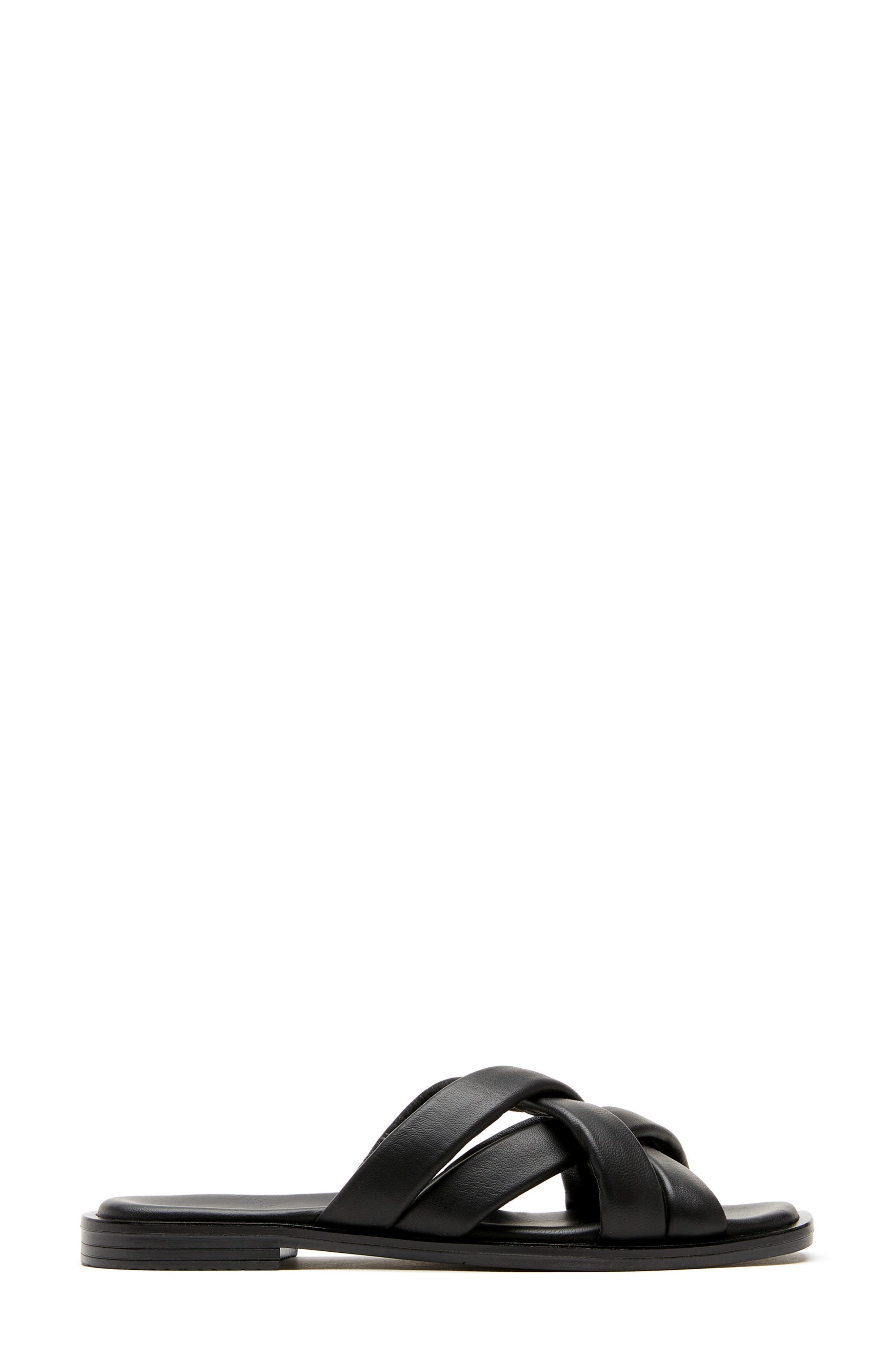 La Canadienne Fox Slide Sandal, Alternate, color, Black Leather