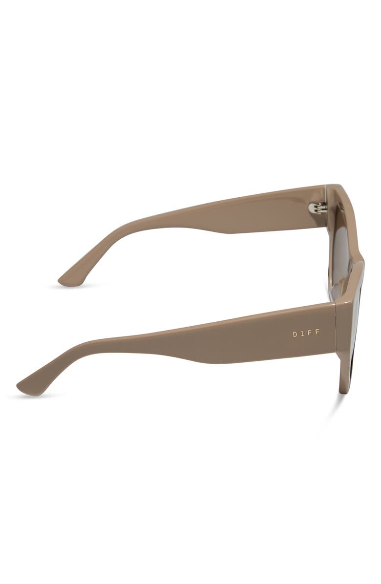 DIFF Vivienne 56mm Cat Eye Sunglasses, Alternate, color, Brown With Gold Flash