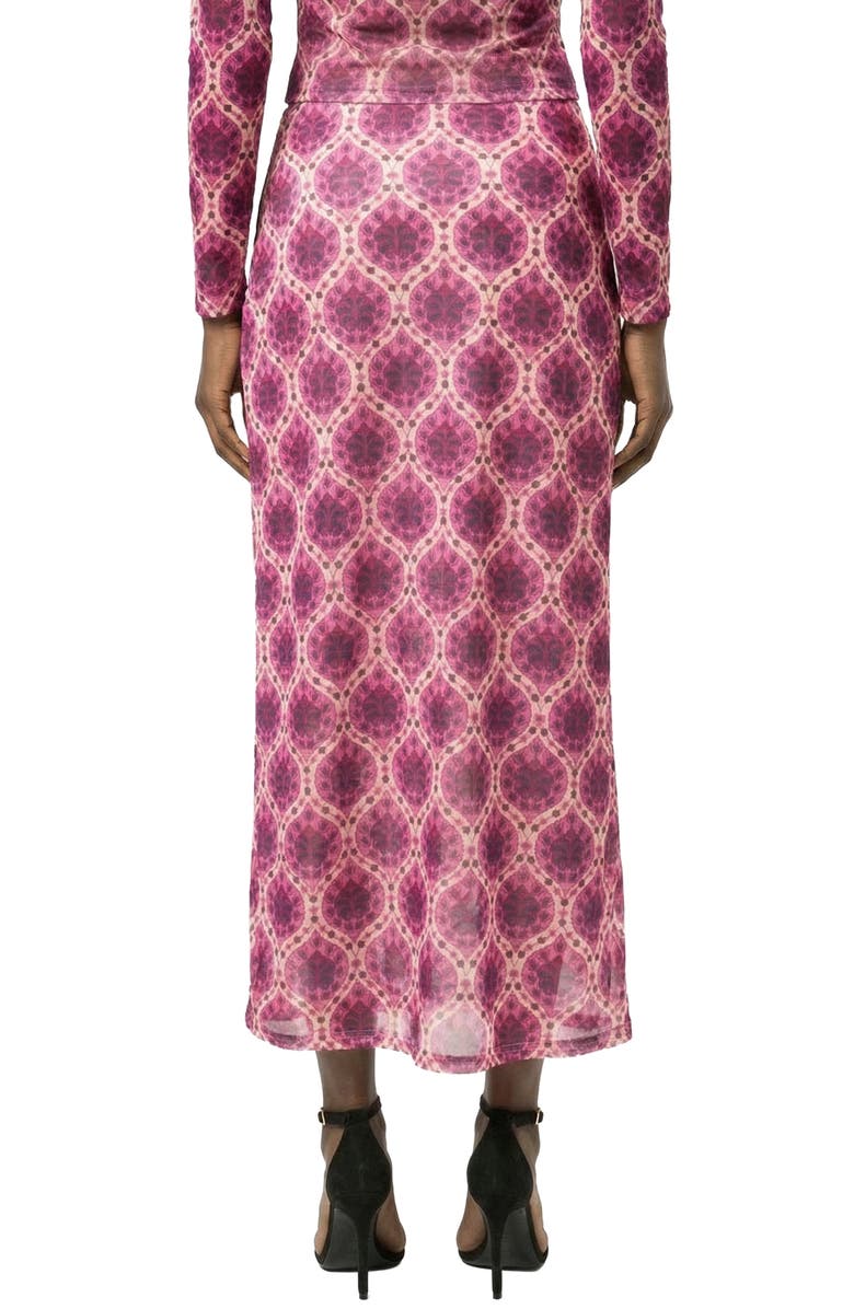 AREA STARS Mara Fleur Skirt, Alternate, color, Burgundy