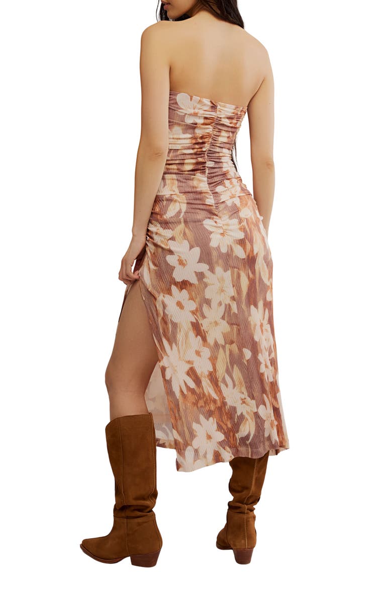 Presley Strapless Midi Dress, Alternate, color, COPPER COMBO
