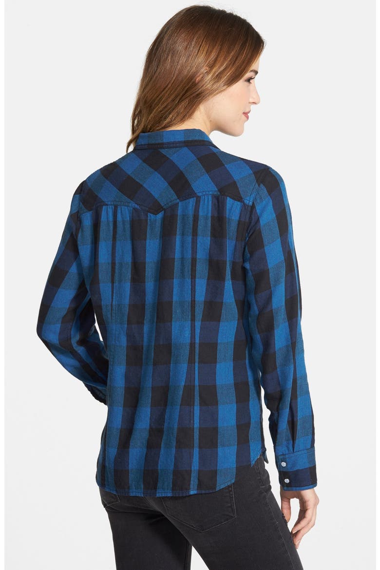 Ingrish Check Cotton Flannel Shirt, Alternate, color, BLUE