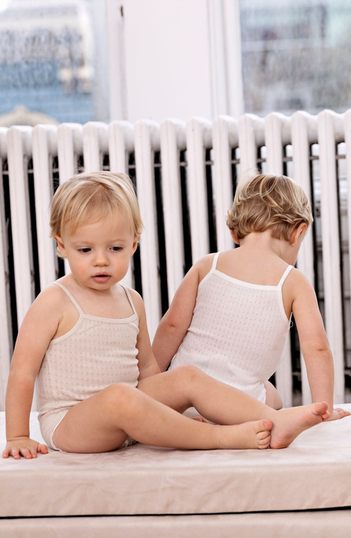 Noggiwear Pointelle Boys Bodysuit In White