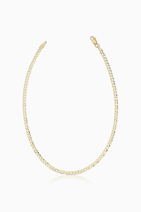 10K Gold Carmine Curb Petite Anklet