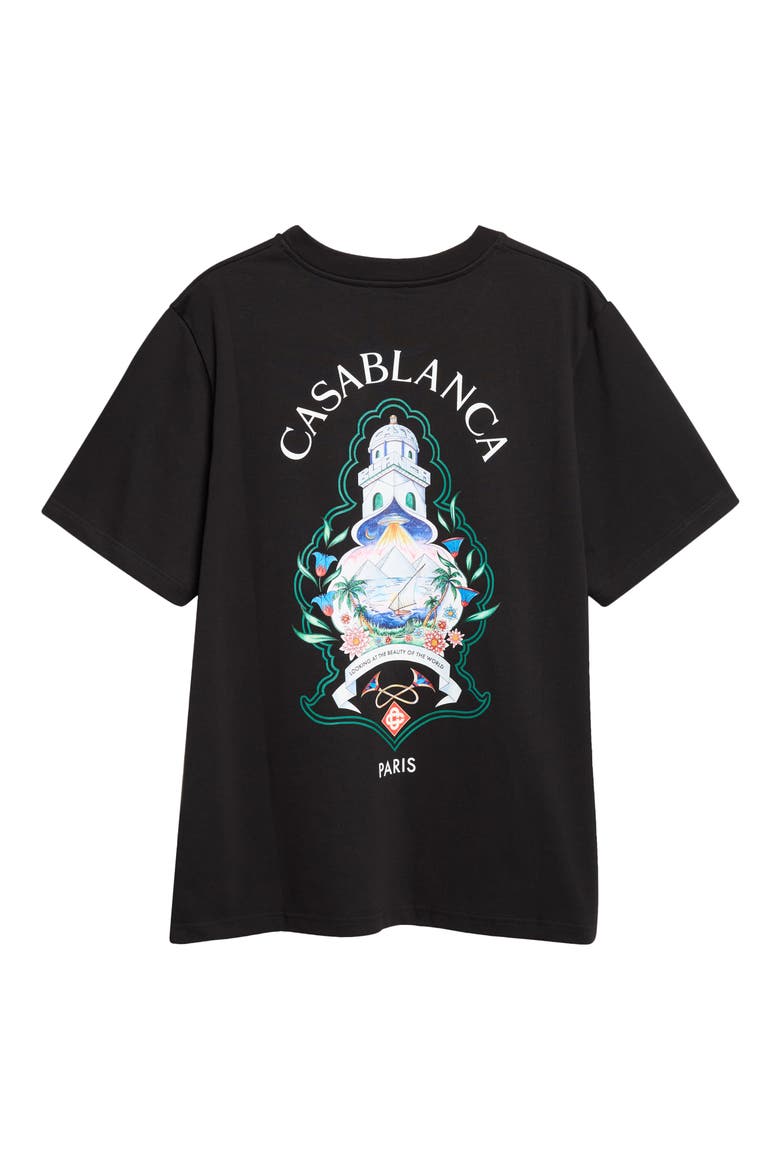 Classic Fit Hotel Emblem Organic Cotton Graphic T-Shirt, Alternate, color, BLACK JERSEY