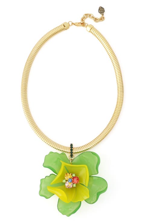 Resin Floral Collar Necklace