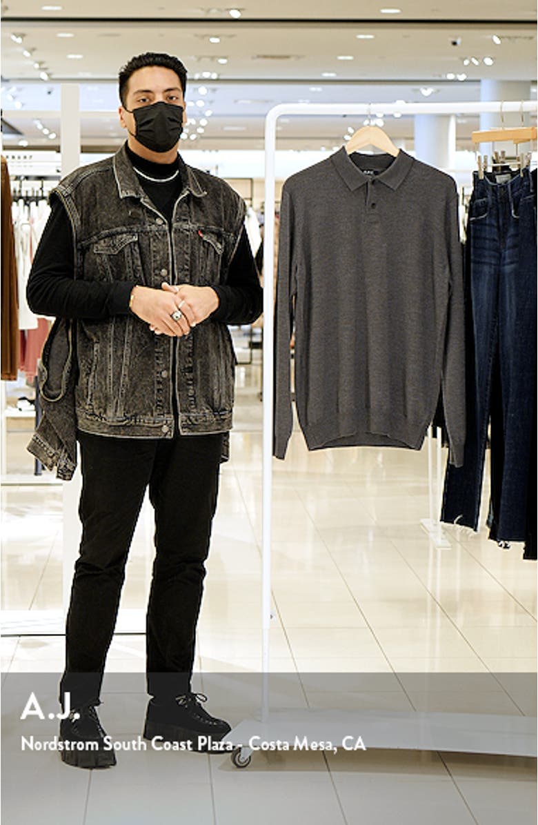 Long Sleeve Merino Wool Polo, sales video thumbnail