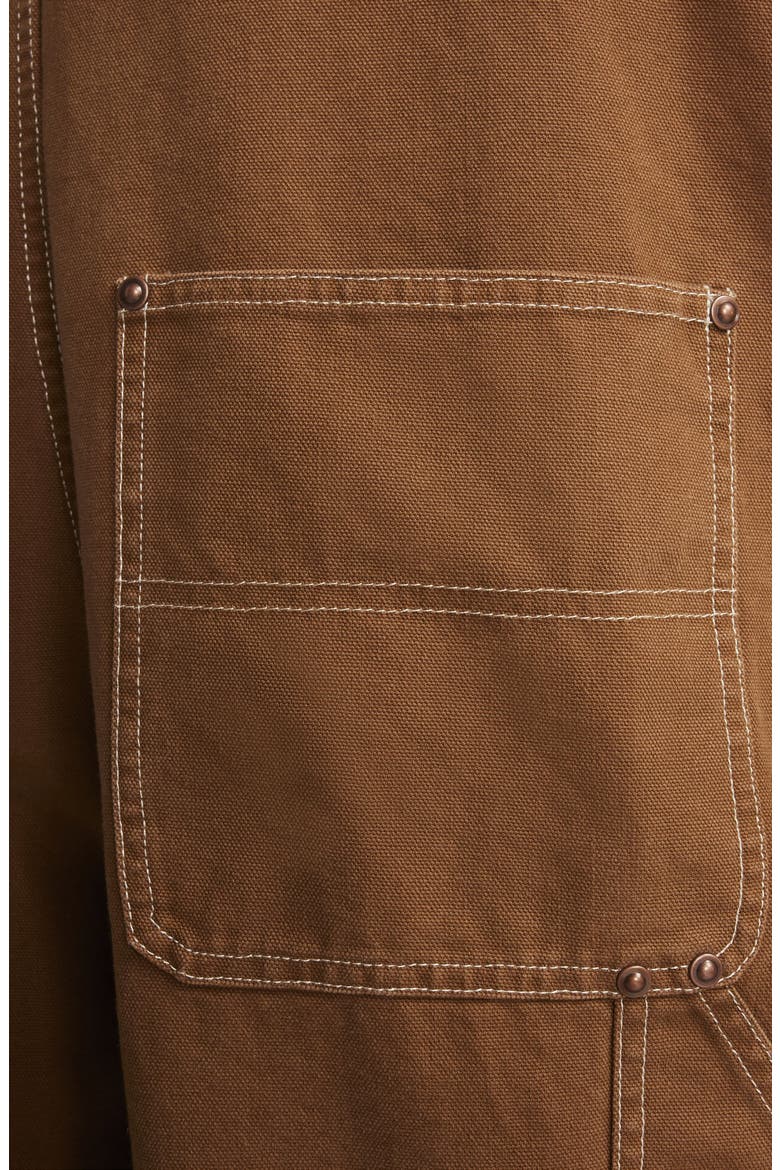 Cotton Canvas Carpenter Overalls, Alternate, color, LIGHT BRITISH TAN/ CACAO WOW