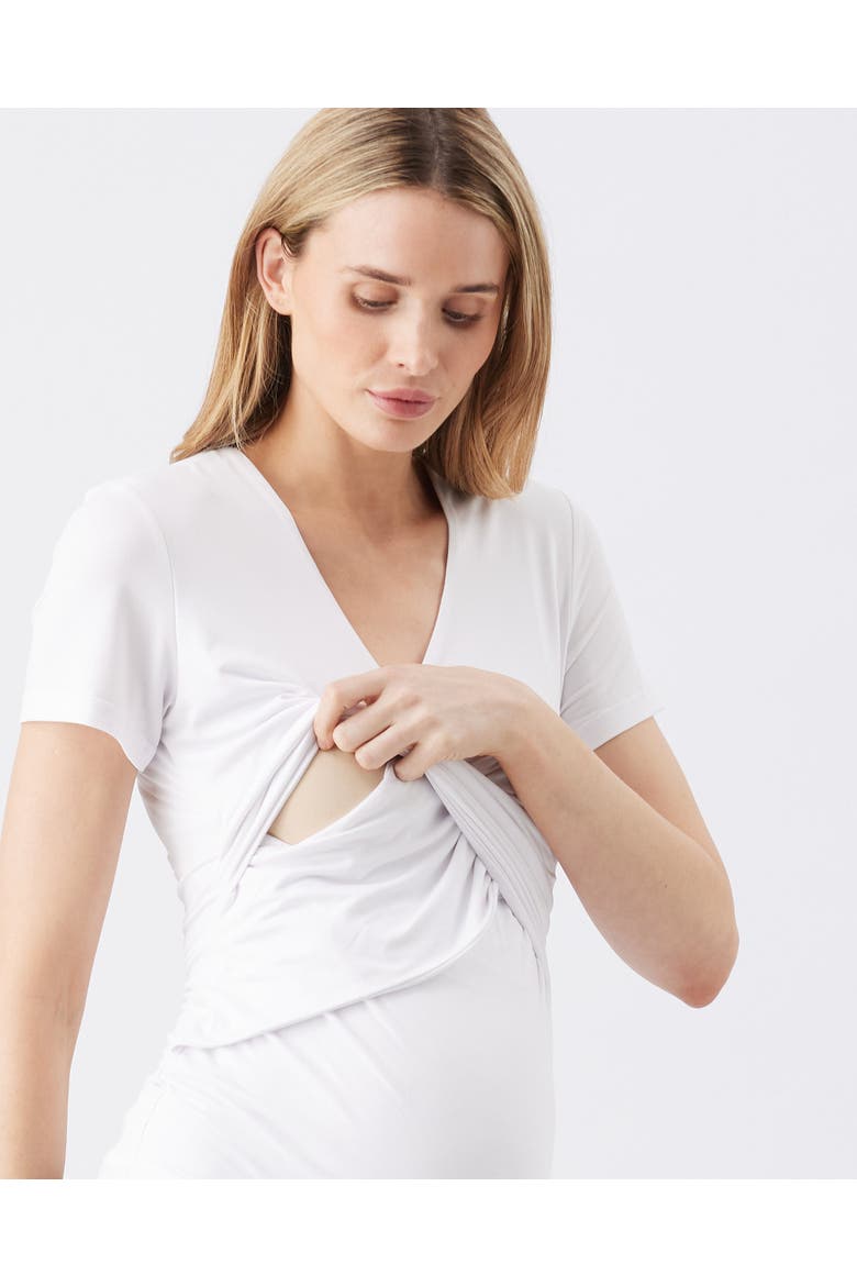 Luxe Knit Embrace Nursing Tee, Alternate, color, White