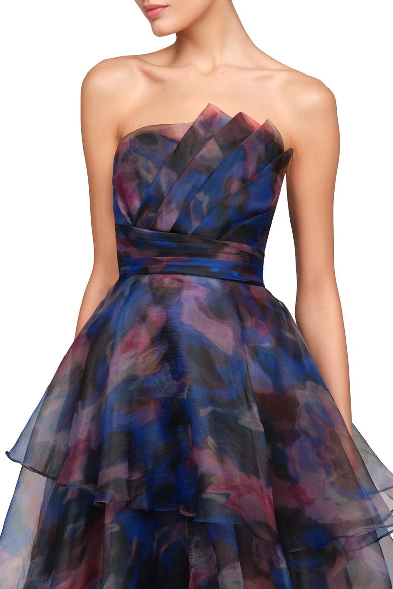 Seona Strapless Organza Ballgown, Alternate, color, Shadow Aura