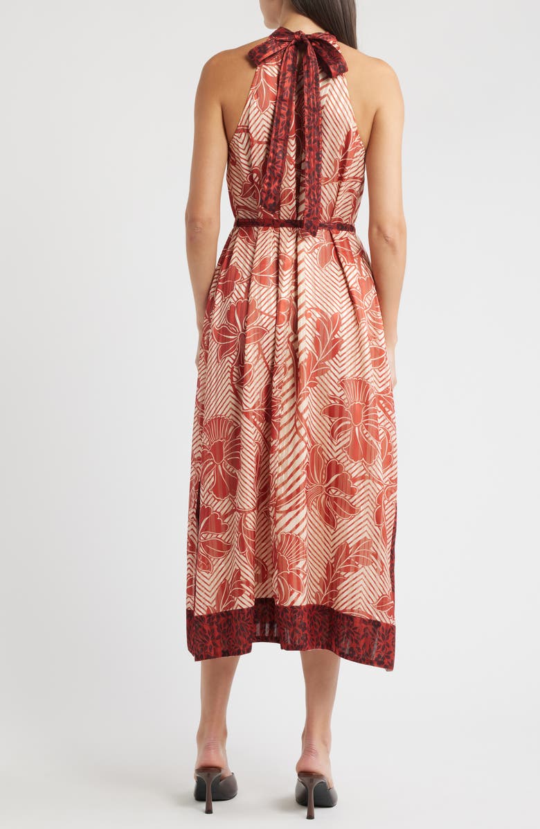 CIEBON Betty Tie Waist Maxi Dress, Alternate, color, Red