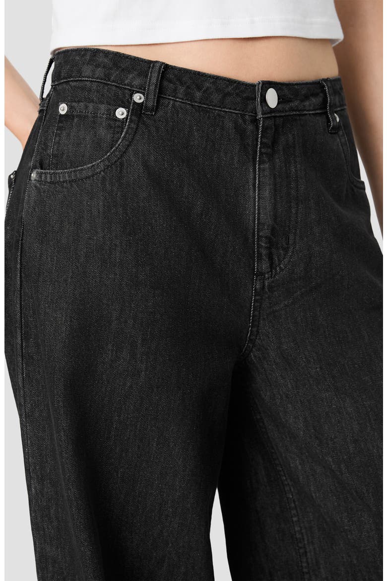 Elton Wide Leg Jeans, Alternate, color, WASHED BLACK