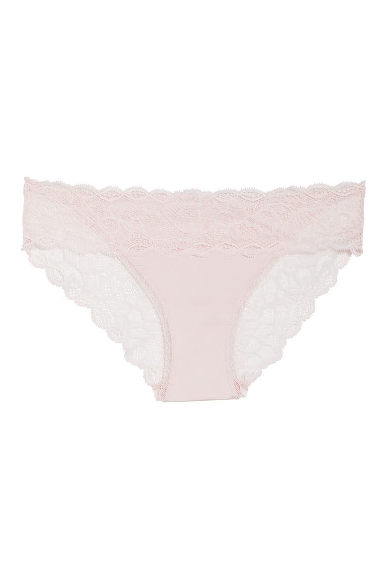 Seductive Comfort Lace Bikini, Alternate, color, TJQ BARELY PINK