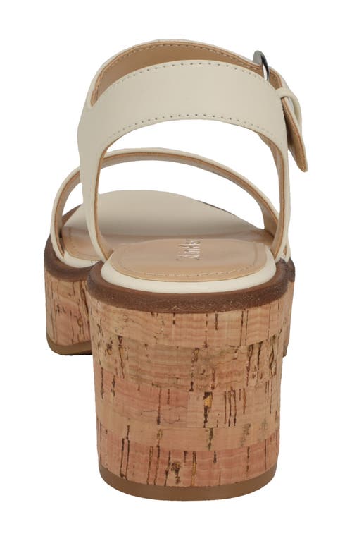 Calvin Klein Isleen Ankle Strap Platform Sandal In Ivory