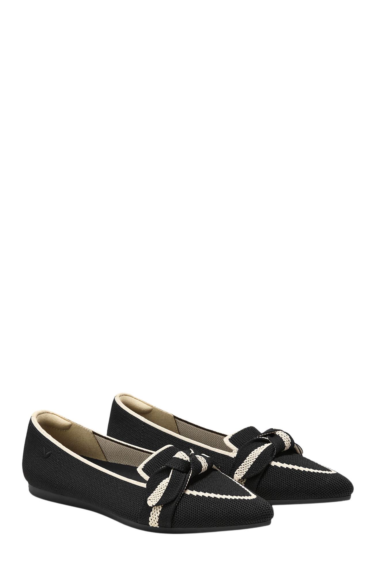 VIVAIA Pointed-Toe Bow Loafers, Main, color, 