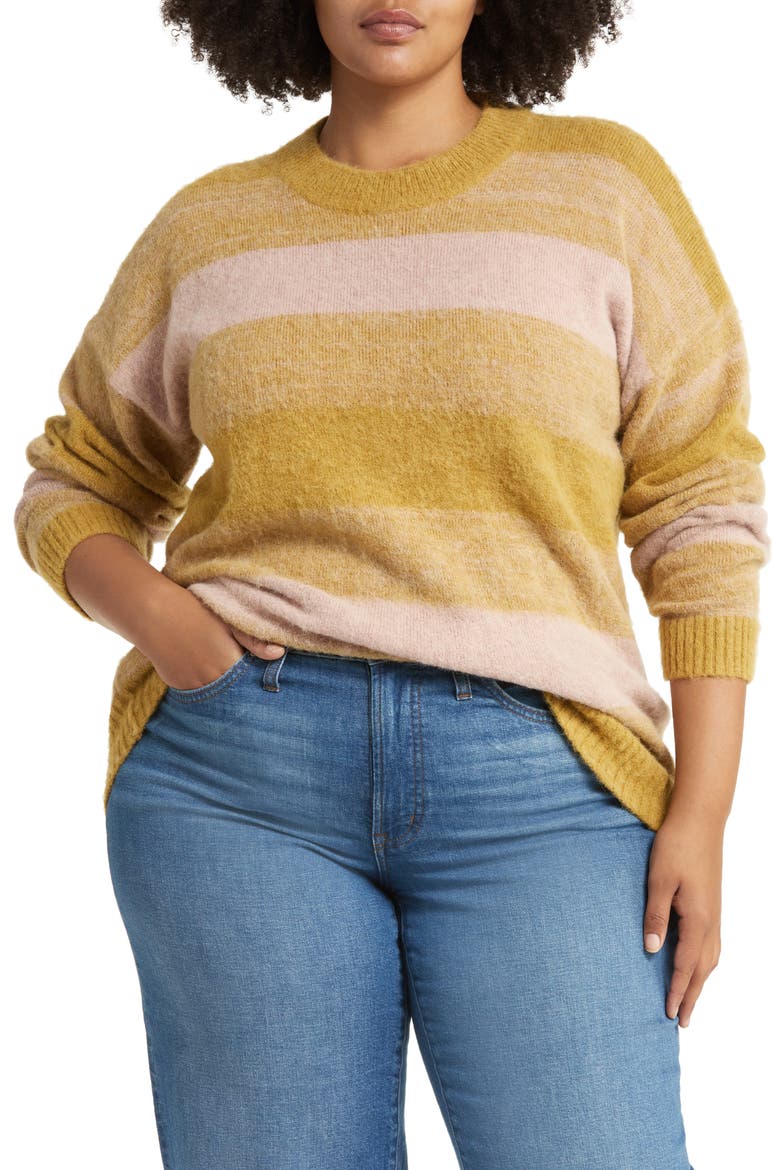 Stripe Alpaca Blend Sweater, Main, color, PINK OYSTER