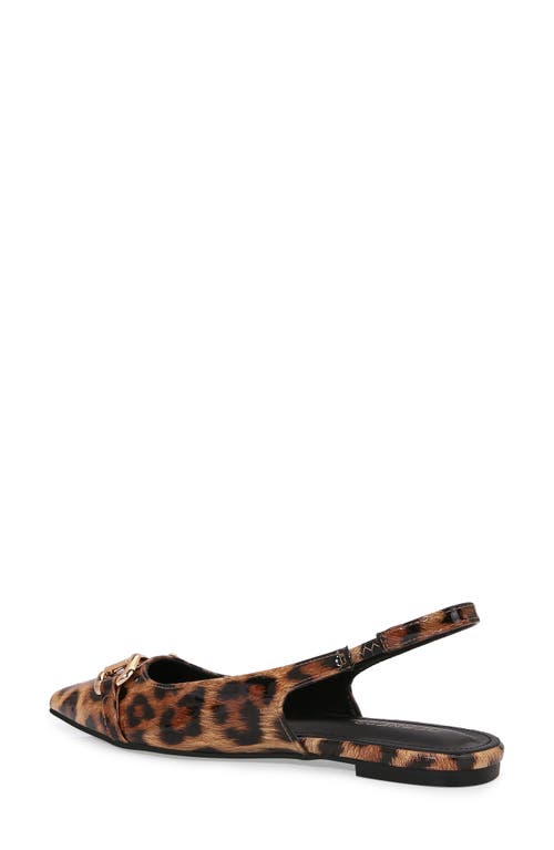 Berness Bit Slingback Flat In Animal Print