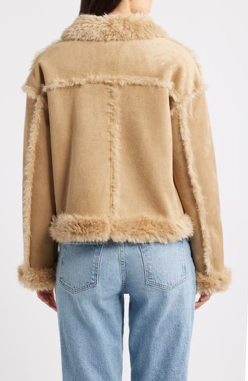 Thread & Supply Faux Shearling Jacket In Brown