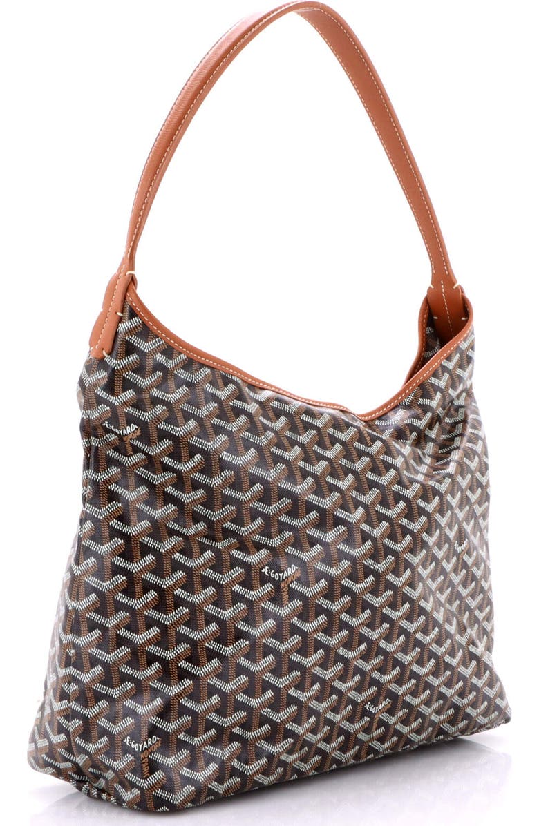 Pre-Owned Goyard Boheme Hobo Coated Canvas, Alternate, color, Brown