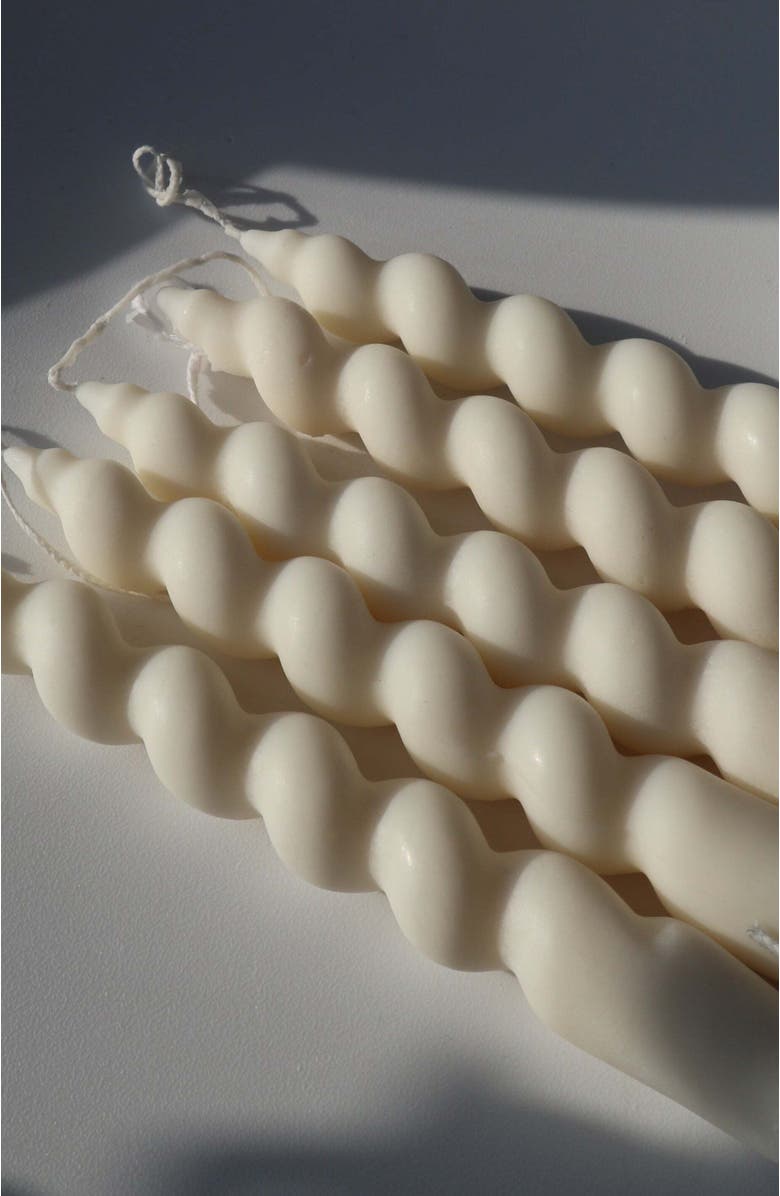 Aaram Luxe Twisted Taper Candles - Set of 2, Alternate, color, Natural