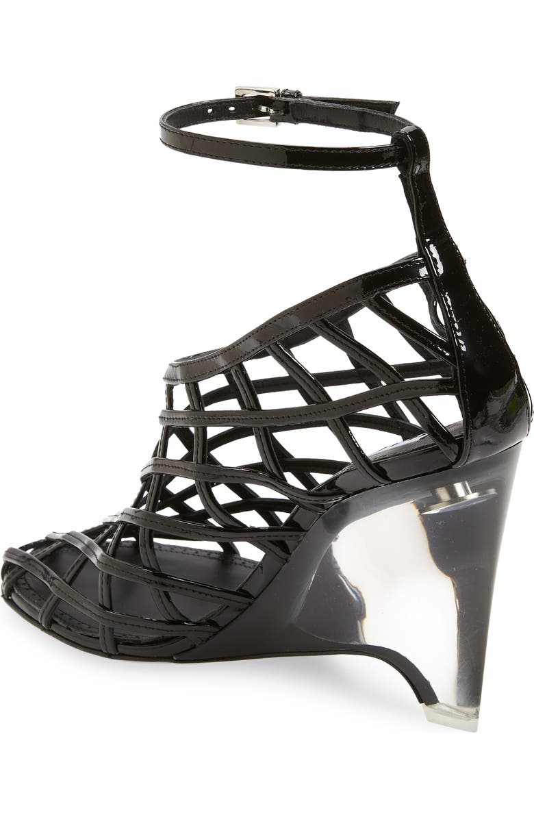 Alaïa Clear Wedge Cage Pump, Alternate, color,