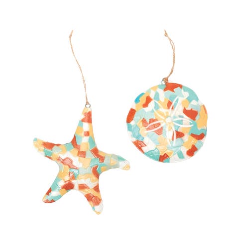 Caicos Shell Christmas Xmas Ornament A/2