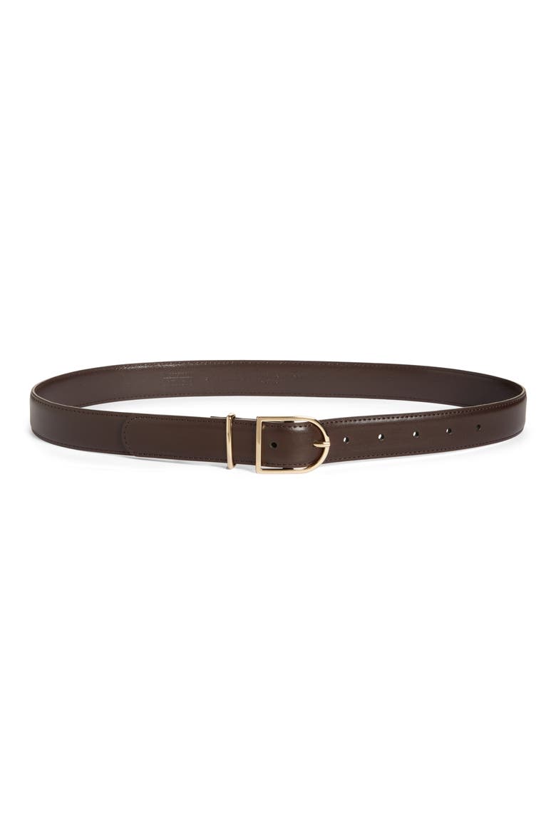 Leather Belt, Main, color, CHOCOLATE