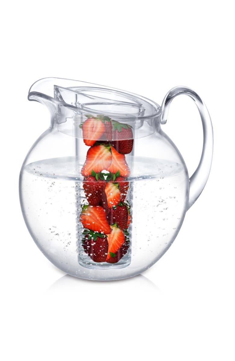 PRODYNE Big Fruit Infusion Pitcher, 3.5 Quarts, Main, color, Clear