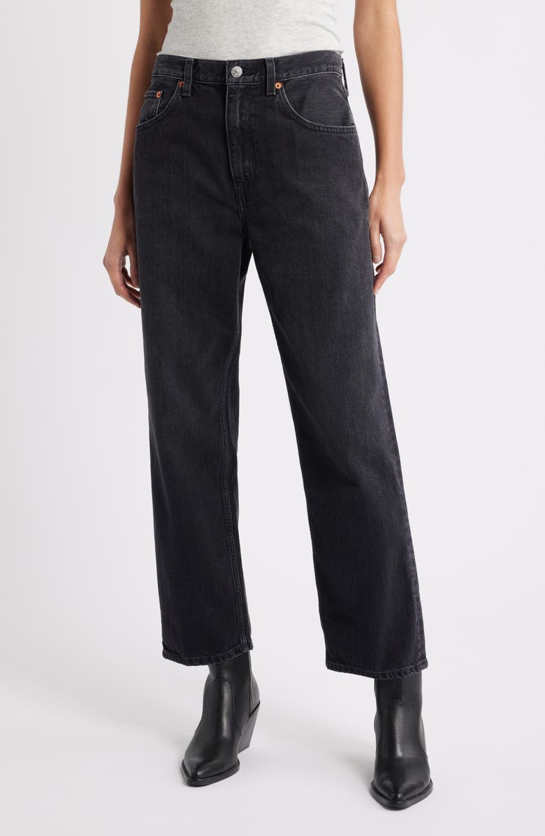 Re/Done The Ollie Mid Rise Straight Leg Jeans, Main, color, Fadedout