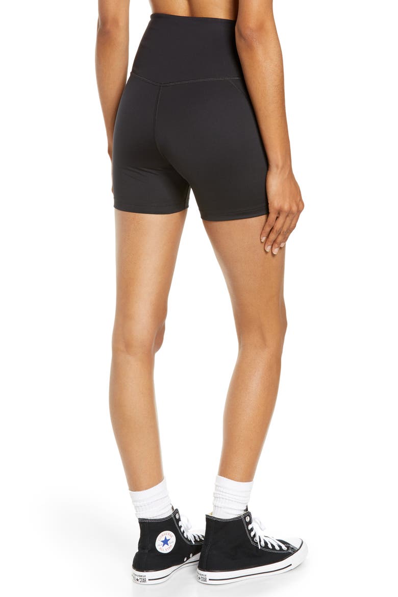 High Waist Running Shorts, Alternate, color, BLACK