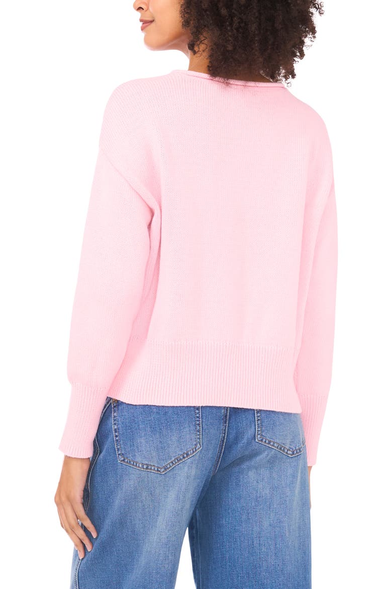 Roll Neck Sweater, Alternate, color, PRECIOUS PINK
