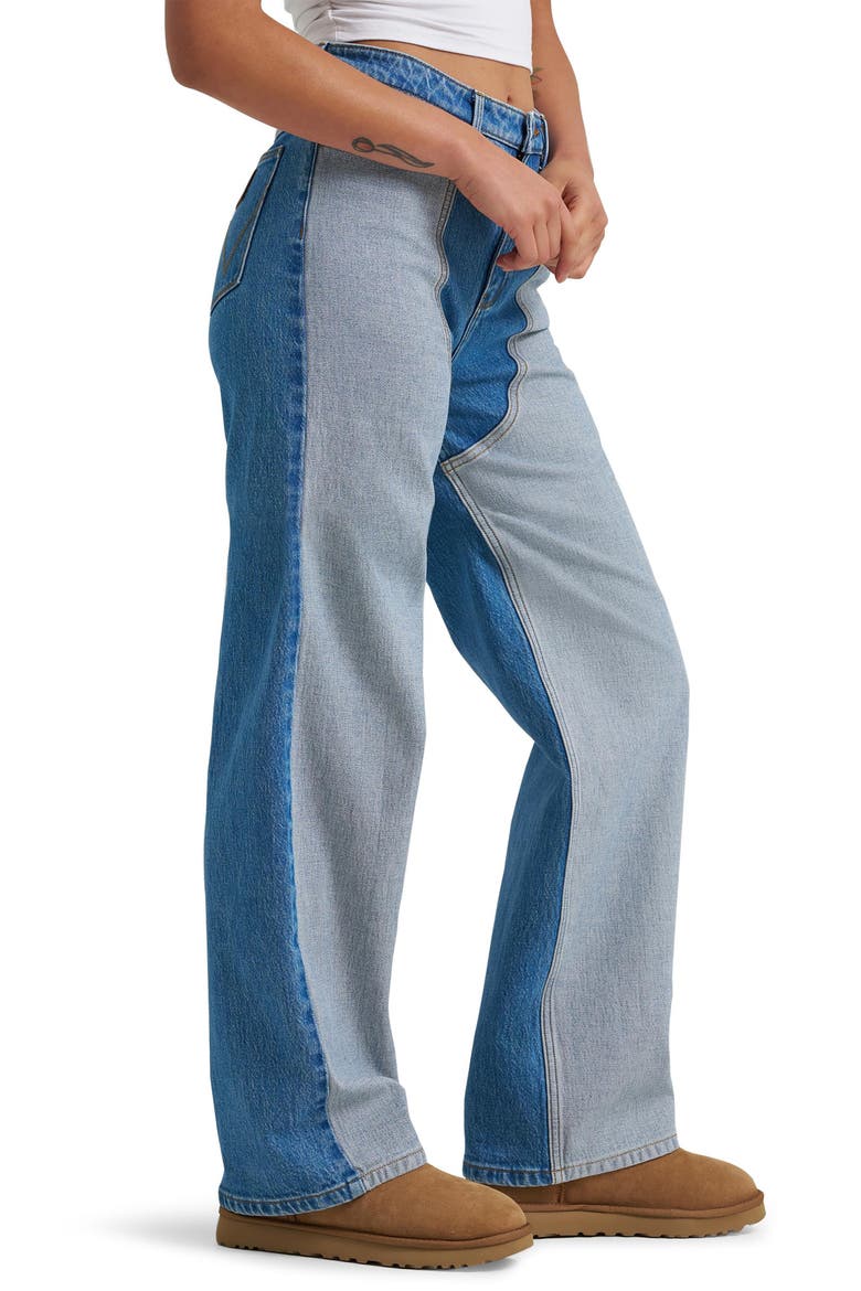 Loose Straight Jeans, Alternate, color, TOPAZ