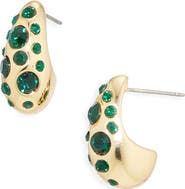 Kurt Geiger London Bombay Pavé CZ Dome Hoop Earrings
