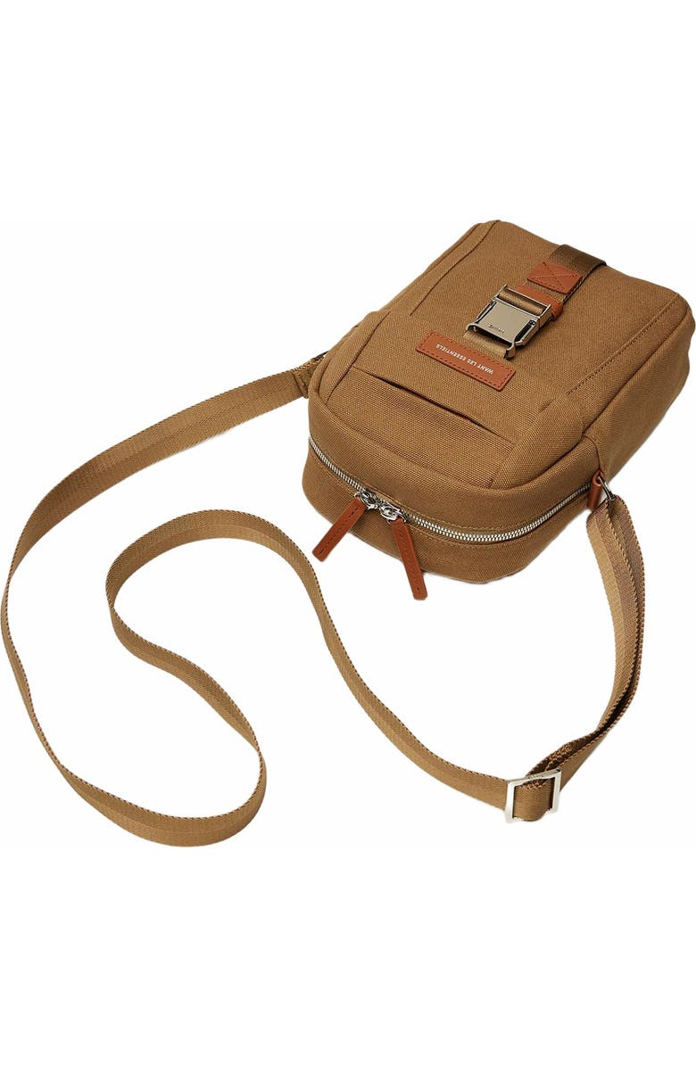 WANT Les Essentiels Brantford Organic Cotton Canvas Crossbody Bag, Alternate, color, Dark Camel