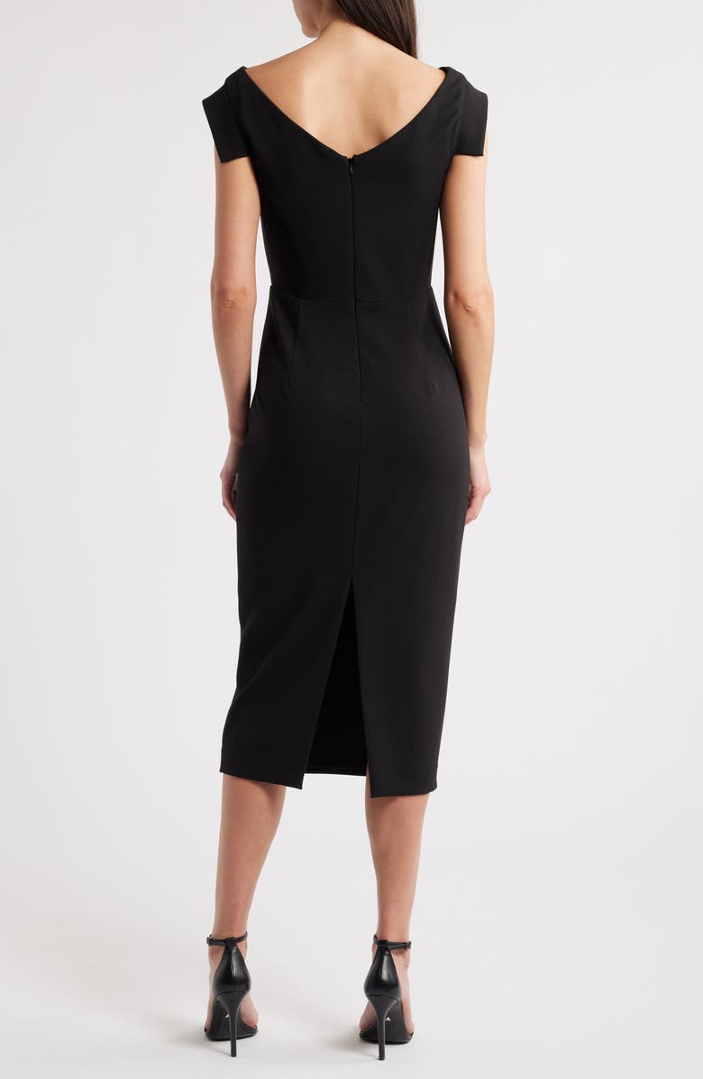 Black Halo Jacqueline Midi Gabardine Sheath Dress, Alternate, color, 
