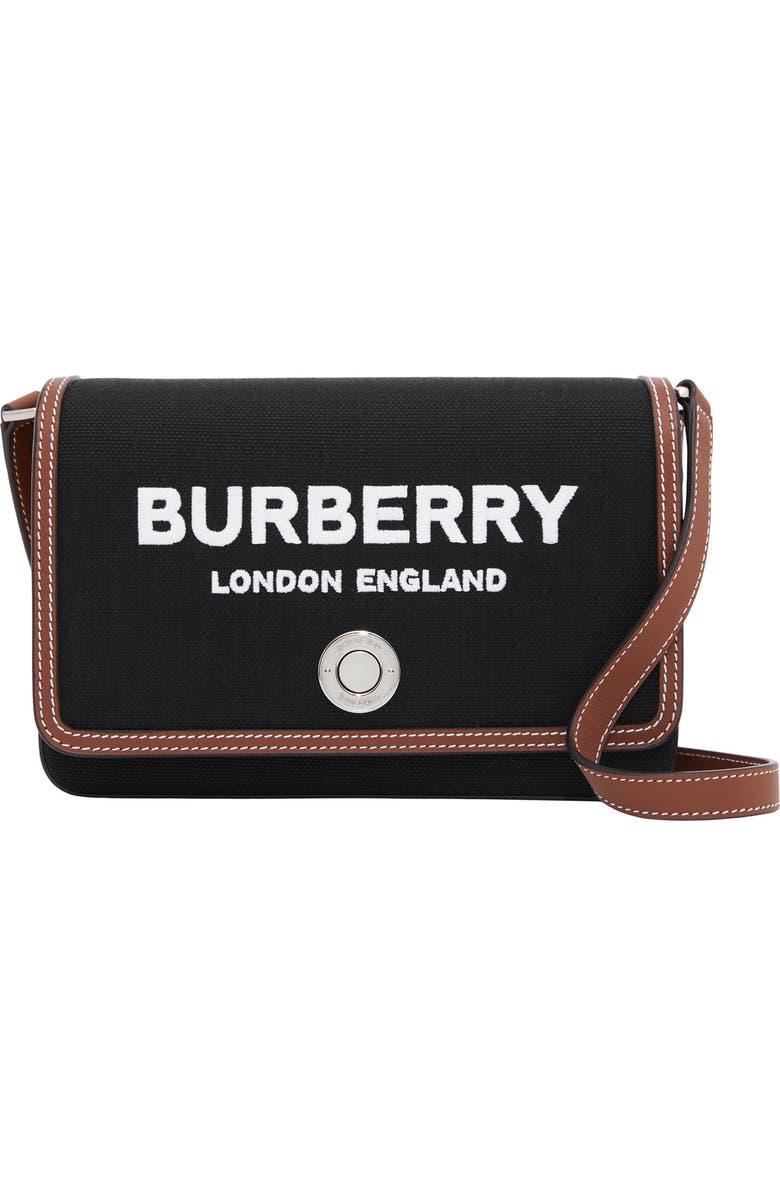 Burberry Small Hampshire Canvas Shoulder Bag, Main, color,