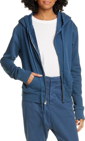 トップス NILI LOTAN CALLIE ZIP UP HOODIE CALLIE HOODIE | Women's Distressed Cotton Sweatshirt With
