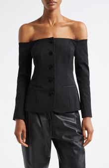 L'AGENCE Alice Off the Shoulder Blazer