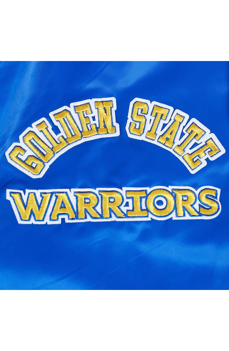 PRO STANDARD Men's Pro Standard Royal Golden State Warriors Sublimated Satin Full-Snap Jacket, Alternate, color, Royal