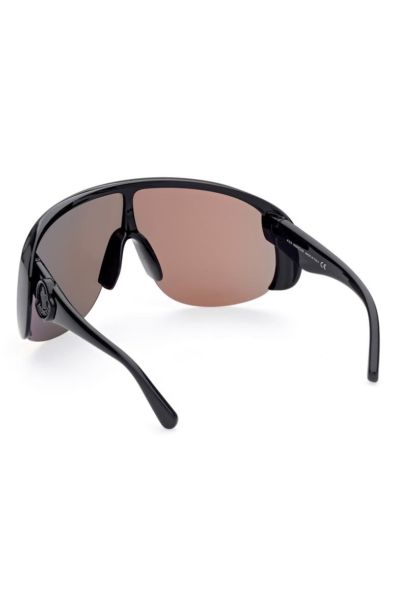 Moncler Lunettes Moncler Mirrored Shield Sunglasses, Alternate, color, 