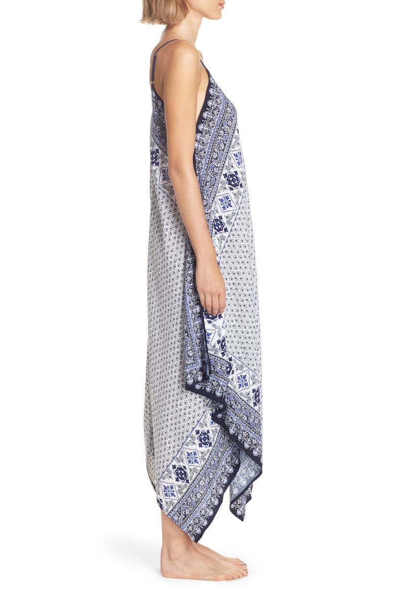 Border Print Cover-Up Maxi Dress, Alternate, color, DARK SANIBEL