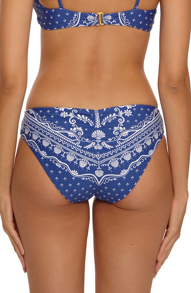 Becca Seaside Ranch Hipster Bikini Bottoms, Alternate, color, Navy