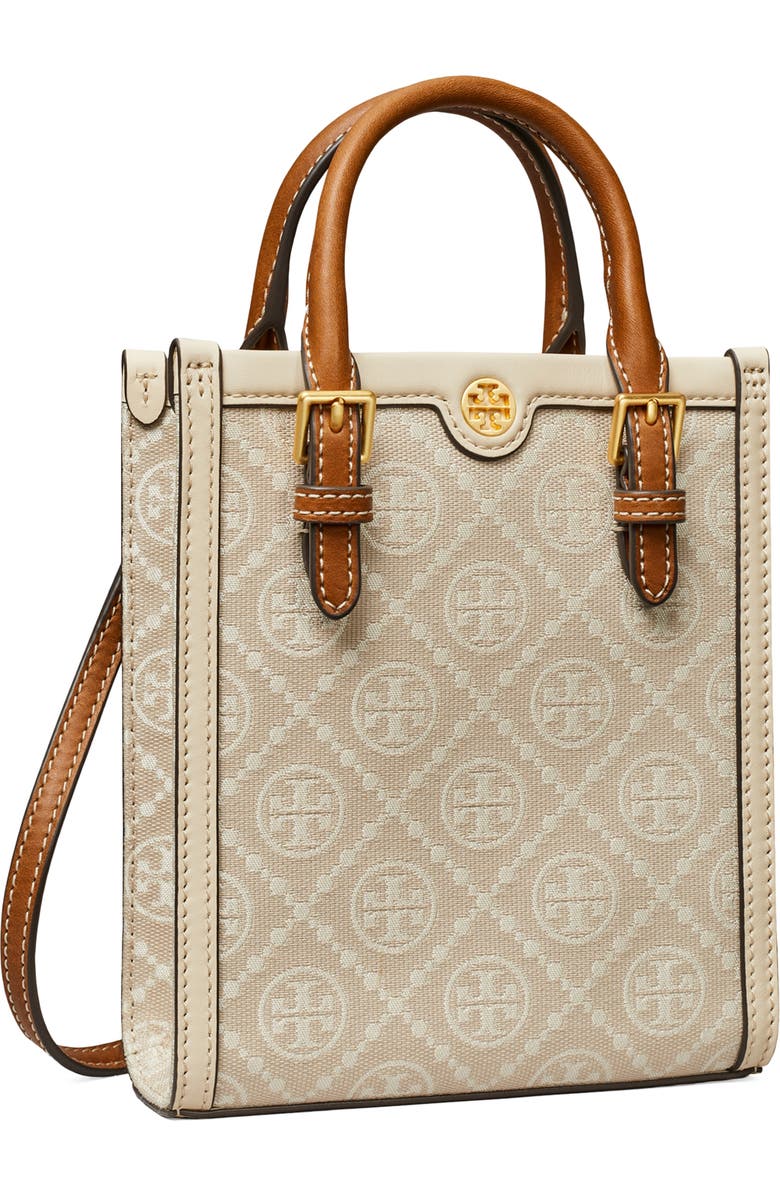 Tory Burch Mini T Monogram North/South Tote, Alternate, color,