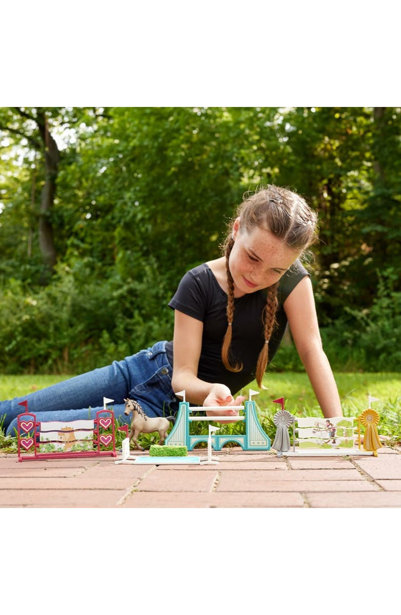 Schleich Horse Club Obstacle Course Accessories, Pretend Play, Kids, Alternate, color, Multicolored