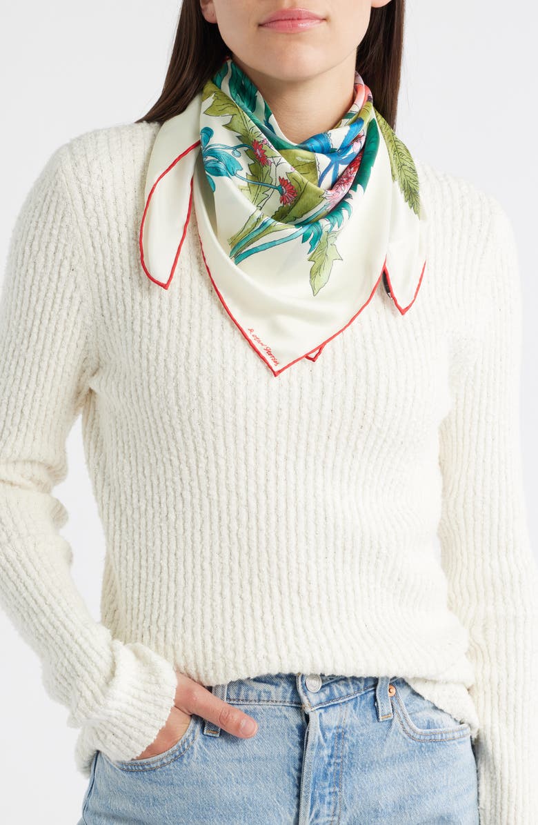 & Other Stories Floral Square Scarf, Main, color, 